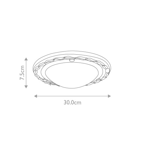 Plafon Olivia - 1 źródło światła - Czarny, złota patyna