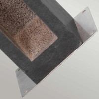 Duży słupek ogrodowy LED Parkstone - Bazalt, stal nierdzewna