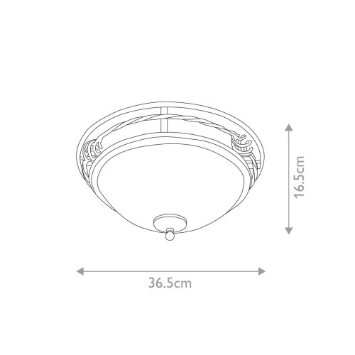 Plafon Pembroke - 2 źródła światła - Czarny
