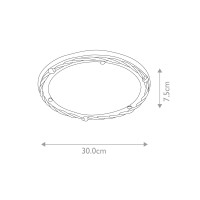 Plafon Pembroke - 1 źródło światła - Czarny