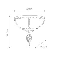 Kinkiet Pembroke - 1 źródło światła - Czarny