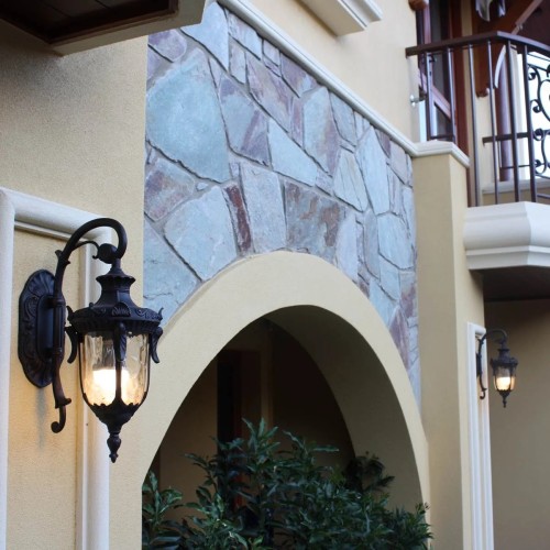 Mała latarnia naścienna Philadelphia PH2 - 1 źródło światła - Postarzany brąz