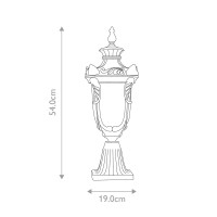 Średnia latarnia cokołowa Philadelphia PH3 - 1 źródło światła - Postarzany brąz