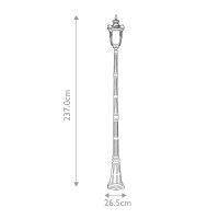 Latarnia uliczna Philadelphia PH5 - 3 źródła światła - Postarzany brąz