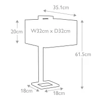 Lampa stołowa Plein - 1 źródło światła - Ciemnobrązowy, polerowane złoto
