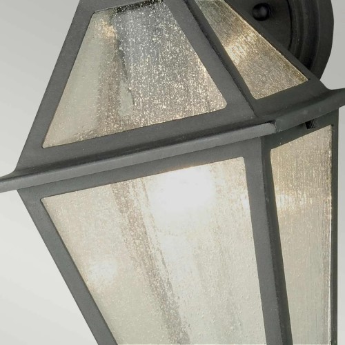 Latarnia naścienna Polruan - 1 źródło światła - Czarny