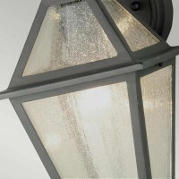 Latarnia naścienna Polruan - 1 źródło światła - Czarny