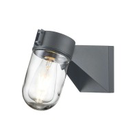 Latarnia naścienna Portofino - 1 źródło światła - Szary