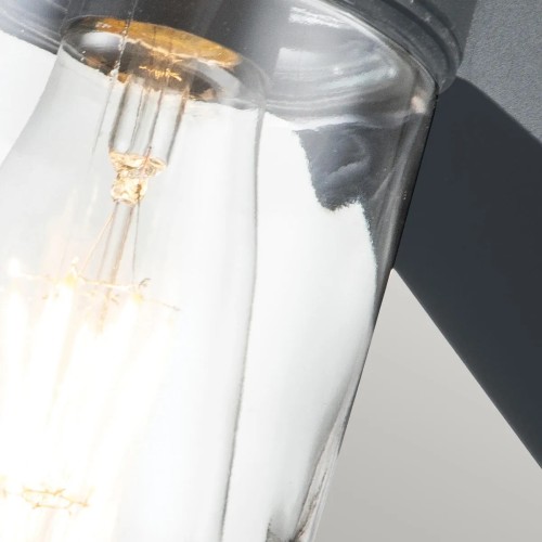 Latarnia naścienna Portofino - 1 źródło światła - Szary