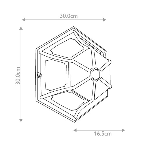 Plafon ogrodowy Parish PR12 - 1 źródło światła - Czarny