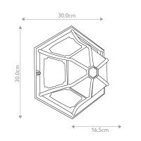 Plafon ogrodowy Parish PR12 - 1 źródło światła - Czarny