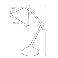 Mała lampa stołowa Provence Element - 1 źródło światła - Biały, polerowany nikiel