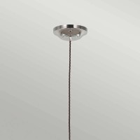 Lampa wisząca Provence - 1 źródło światła - Polerowany nikiel