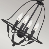 Lampa wisząca Bradbury - 4 źródła światła - Popielaty