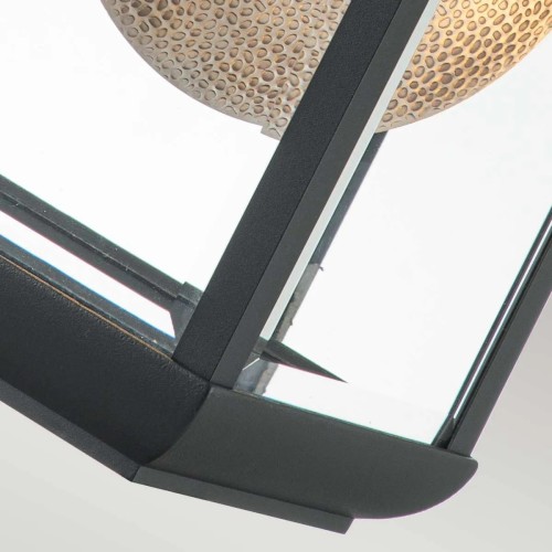 Duża latarnia naścienna Byron - 1 źródło światła - Grafitowy