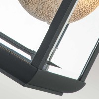 Duża latarnia naścienna Byron - 1 źródło światła - Grafitowy