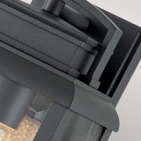 Mała latarnia naścienna Byron - 1 źródło światła - Grafitowy