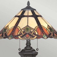 Lampa stołowa Cambridge - 2 źródła światła - Vintage brąz