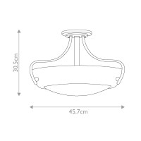 Półplafon Chantilly - 3 źródła światła - Palladiański brąz