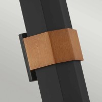 Duża latarnia naścienna LED Chasm - Matowa czerń