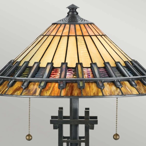 Lampa stołowa Chastain - 2 źródła światła - Vintage brąz