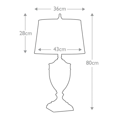 Lampa stołowa Dennison - 1 źródło światła - Palladiański brąz