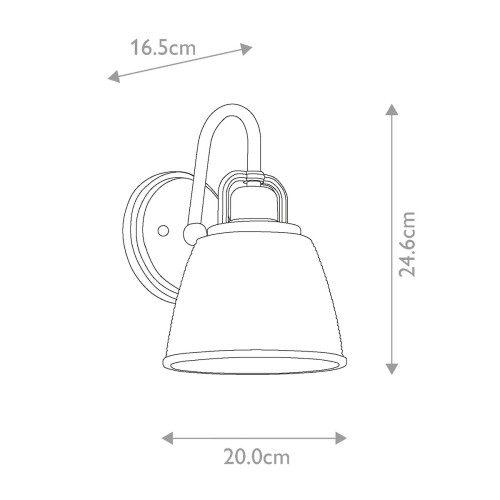 Kinkiet Dublin - 1 źródło światła - Naturalny mosiądz