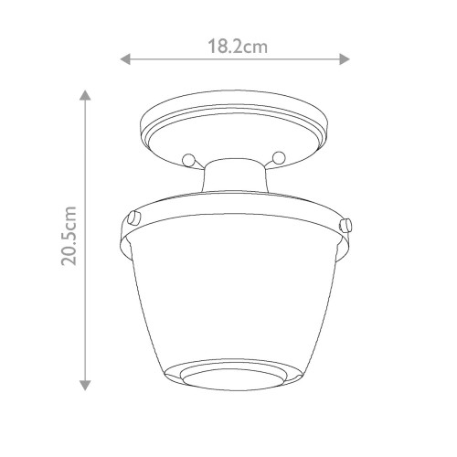 Półplafon Dublin - 1 źródło światła - Polerowany chrom