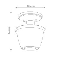 Półplafon Dublin - 1 źródło światła - Polerowany chrom