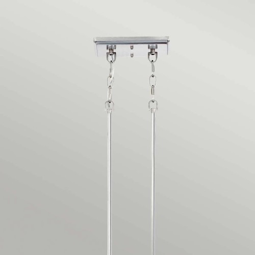 Lampa wyspowa Emery - 3 źródła światła - Imperialne srebro