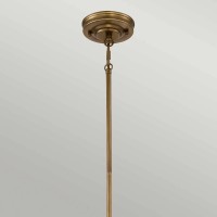 Mała lampa wisząca Emery - 1 źródło światła - Postarzany mosiądz