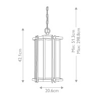 Średnia latarnia wisząca Goldenrod - 1 źródło światła - Ciemnobrązowy
