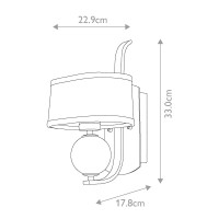 Kinkiet Gotham - 1 źródło światła - Imperialne srebro