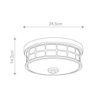 Plafon Guardian - 2 źródła światła - Szczotkowany nikiel