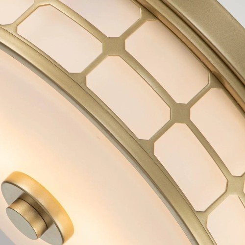 Plafon Guardian - 2 źródła światła - Naturalny mosiądz