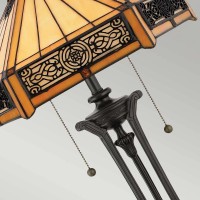 Lampa stołowa Indus - 2 źródła światła - Vintage brąz
