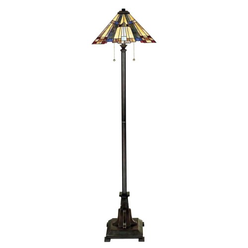 Lampa podłogowa Inglenook - 2 źródła światła - Ciemnobrązowy