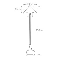 Lampa podłogowa Inglenook - 2 źródła światła - Ciemnobrązowy