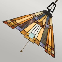 Lampa wisząca Inglenook - 3 źródła światła - Ciemnobrązowy - Wersja A