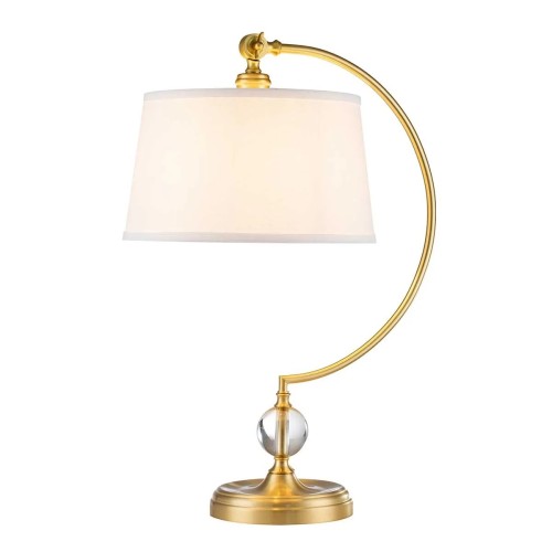 Lampa stołowa Jenkins - 1 źródło światła - Szczotkowany mosiądz