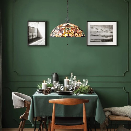 Lampa wisząca Kami - 3 źródła światła - Vintage brąz