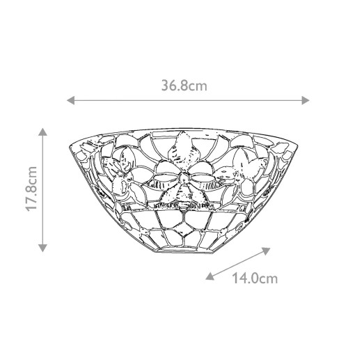 Kinkiet Kami - 2 źródła światła - Vintage brąz