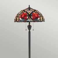 Lampa podłogowa Larissa - 2 źródła światła - Vintage brąz