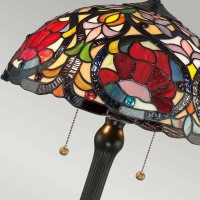 Lampa stołowa Larissa - 2 źródła światła - Vintage brąz