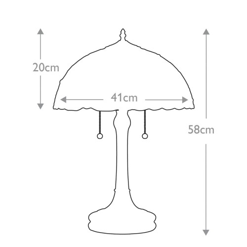 Lampa stołowa Larissa - 2 źródła światła - Vintage brąz