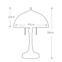 Lampa stołowa Larissa - 2 źródła światła - Vintage brąz