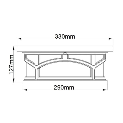 Plafon Marblehead - 2 źródła światła - Palladiański brąz