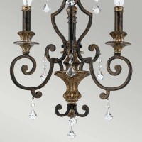 Żyrandol Marquette - 3 źródła światła - Postarzany brąz