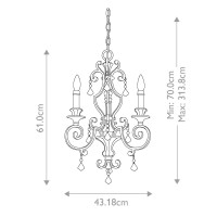 Żyrandol Marquette - 3 źródła światła - Postarzany brąz