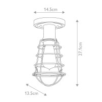 Półplafon Mixon - 1 źródło światła - Szczotkowany nikiel